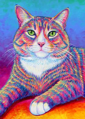 Rainbow Tabby Cat