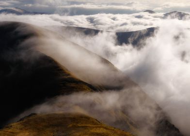 Clouds and mountains