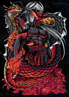 oni samurai dragon