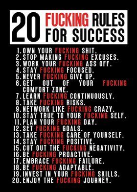 20 Rules For Success