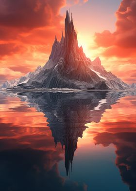 Sunset Pinnacle Reflection