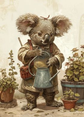 Vintage Koala Gardening