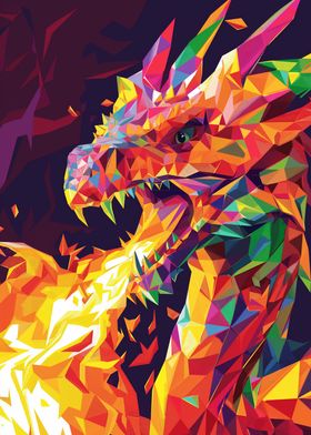 Dragon Wpap Pop Art