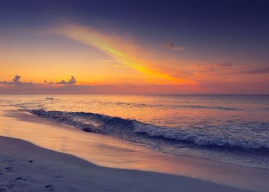 Sunset on an exotic island