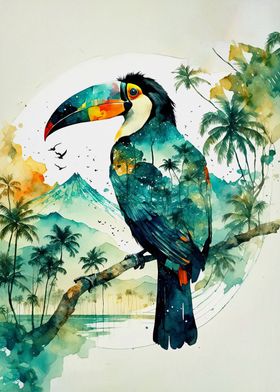 toucan double exposure