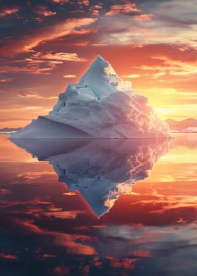 Majestic Iceberg Sunset