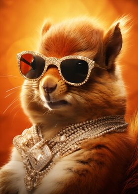 Rich Hamster with glasses