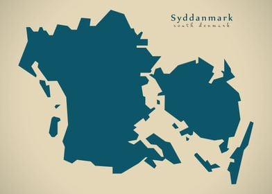 Syddanmark Denmark map