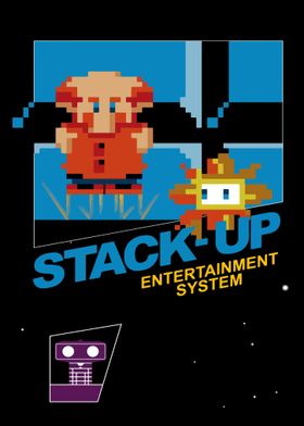 stack up robot retro game