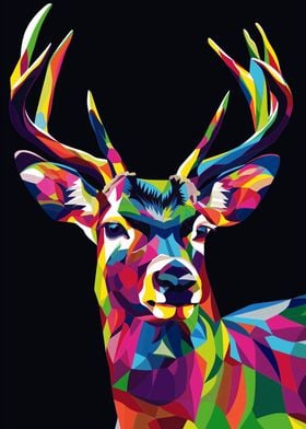 Deer Wpap Pop Art