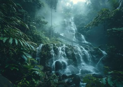 waterfall jungle