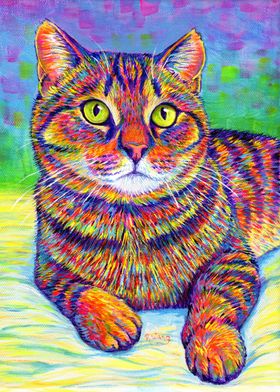 Colorful Brown Tabby Cat