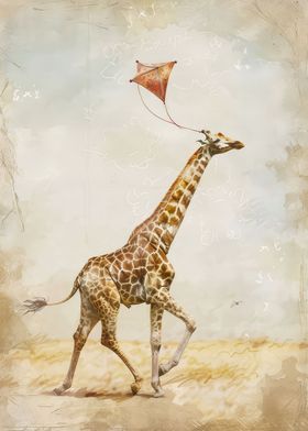 Vintage Giraffe Kite