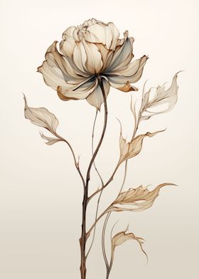 Delicate flower Floral art