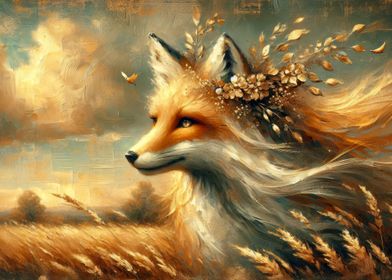 Fox in Golden Fields