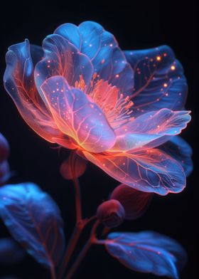 Flowers in neon