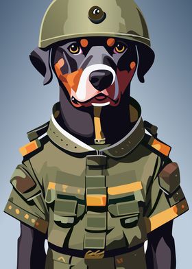 Dobermann in the Military