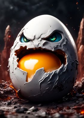 very angry egg