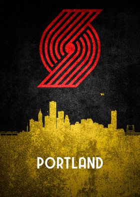 Portland City Skyline