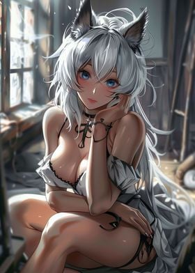 White Anime Fox Girl