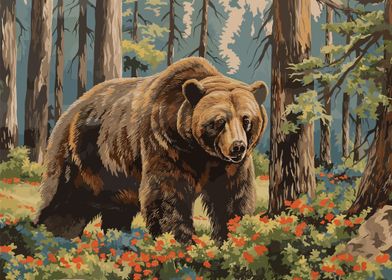 Bear And Forest