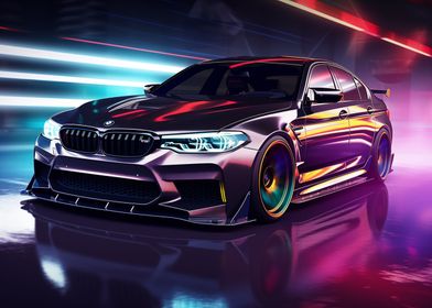 BMW M5 F90 Fast tuned car