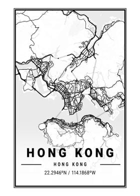 Map of Hong Kong