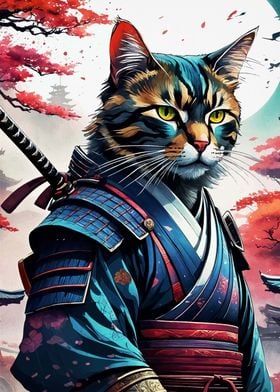 Samurai Cat Japan