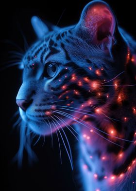 Cat in neon