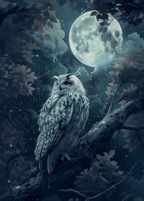 Moonlit Owl