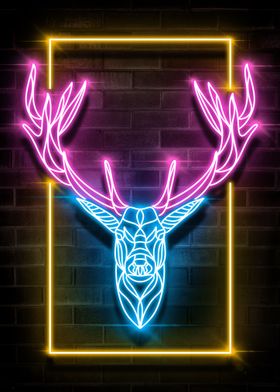 DEER NEON SIGN ART