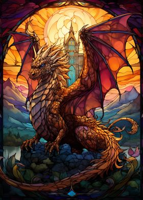 Dragon Stained Glass