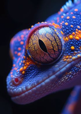 Reptile in neon