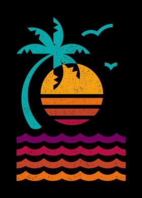 80s Sunset Beach