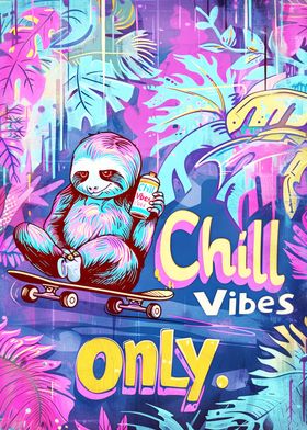 Chill Vibes Only Sloth