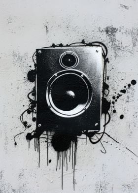 Grunge Speaker Street Art