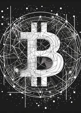 Abstract Bitcoin Logo