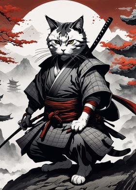 Samurai Cat Japanese