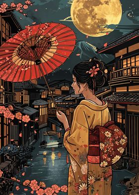 Geisha Japan Landscape