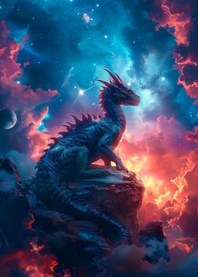 Epic Fantasy Cosmic dragon