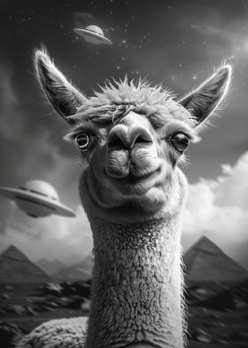 UFO Alien Llama