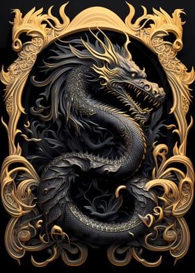 Golden Dragon Lord Art