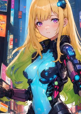 Anime Cybernetic  Girl