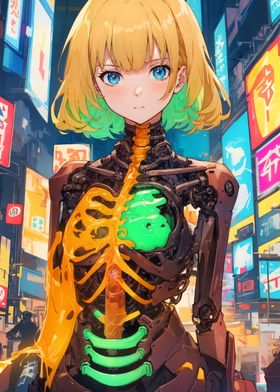 Anime Cybernetic  Girl