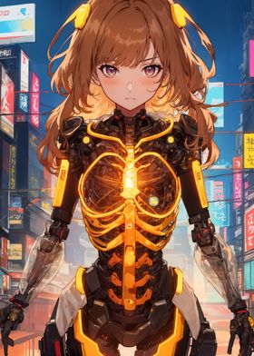 Anime Cybernetic  Girl