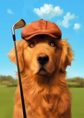 Golden Retriever Golf