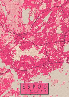 Espoo City Map Blossom