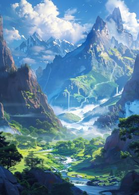 Landscape Mountains Forest