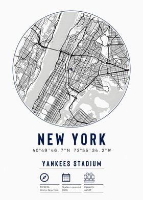 New York Map Print