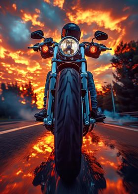 Fiery Sunset Ride